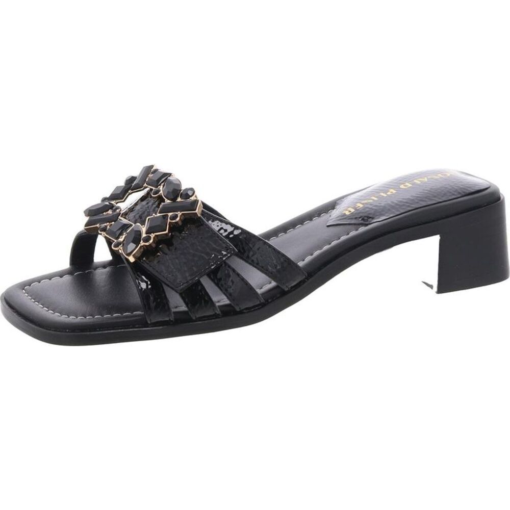 Donald J. Pliner Womens Black Embellished Leather Mules New